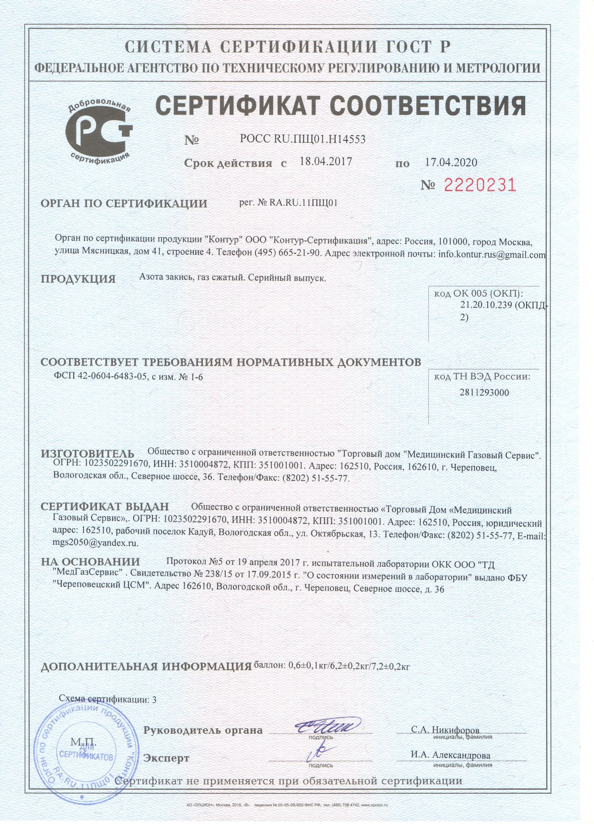 сертификаты